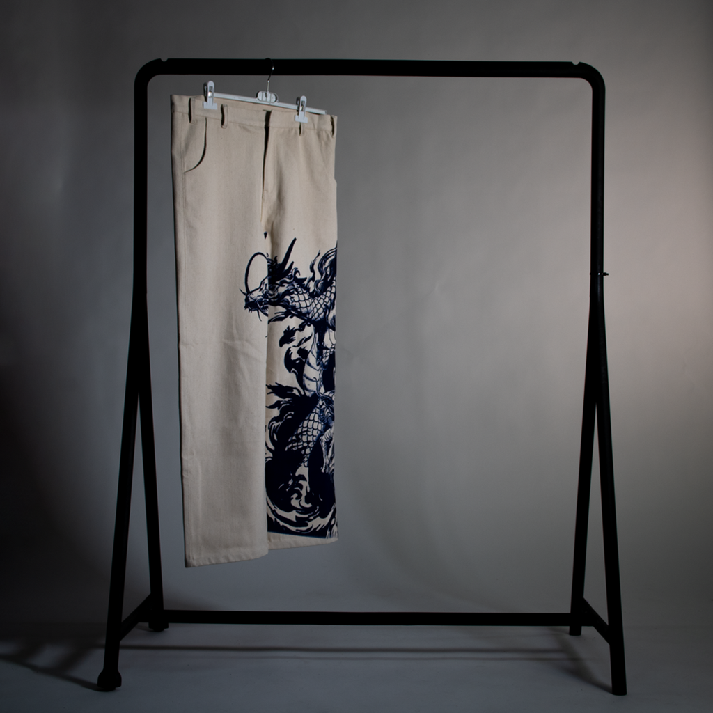 Dragon denim pants